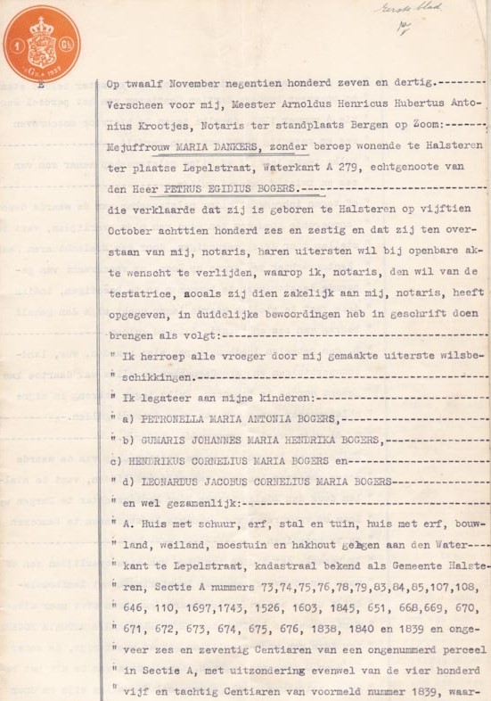 testament wilsbeschikking  miekedankers