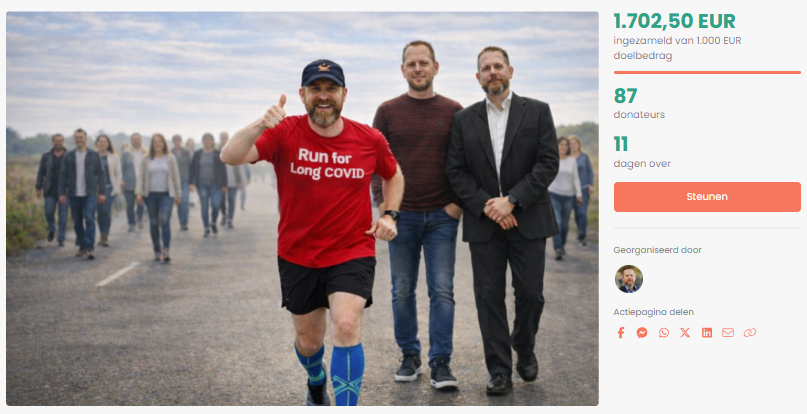 "Marcel Bogers loopt sponsorloop van Tilburg naar Halsteren"
